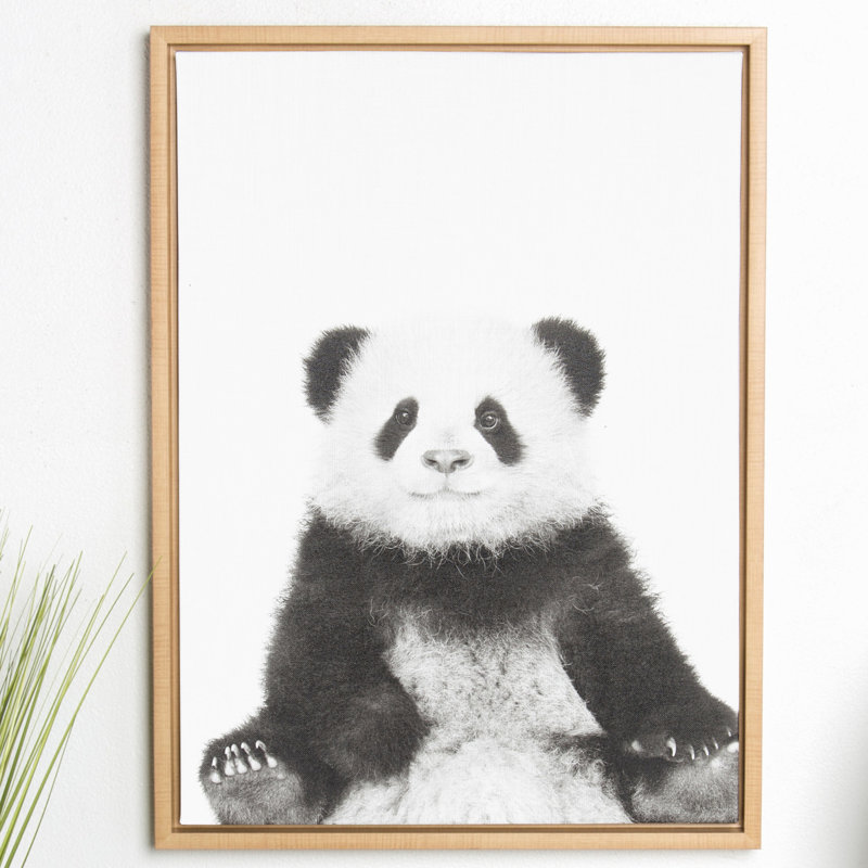 «Panda» par Simon Te of Tai, reproduction d'art sur toile encadrée, Naturel