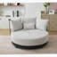 Fauteuil pivotant confortable surdimensionné avec support pour téléphone réglable et revêtement en polyester-118085215