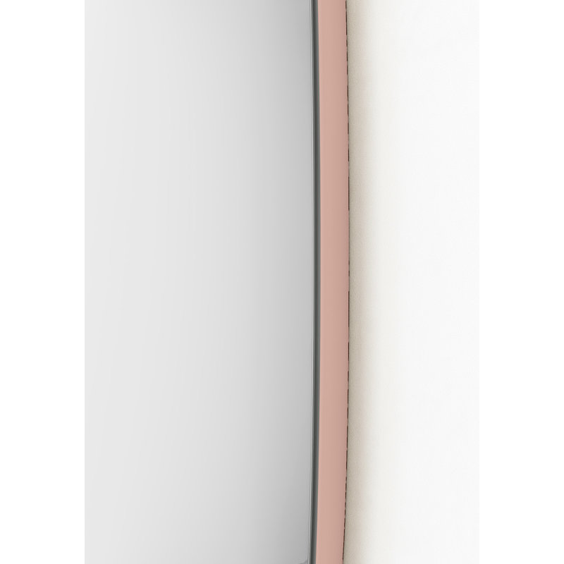 Wood Asymmetrical Wall Mirror, Pink