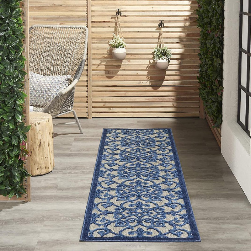 Miraloma Abstract Indoor / Outdoor Rug, Runner 2'3" x 10'