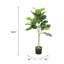 Figuier Moona, 28 feuilles en PEVA, soie soyeuse 43 po Moona-132797828