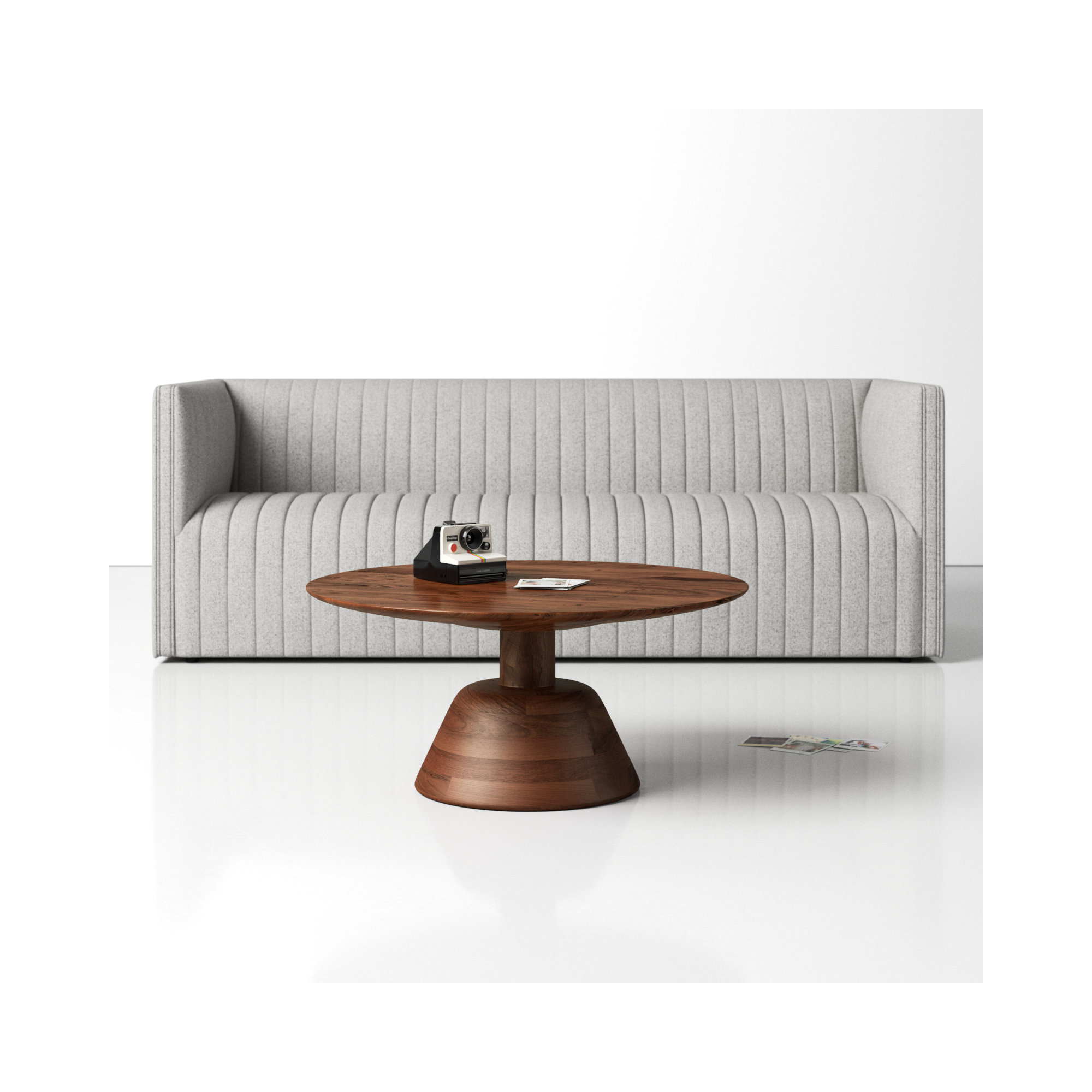 James Solid Wood Single Coffee Table, Brown