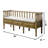 Linen Blend Upholstered Bench-1950026583