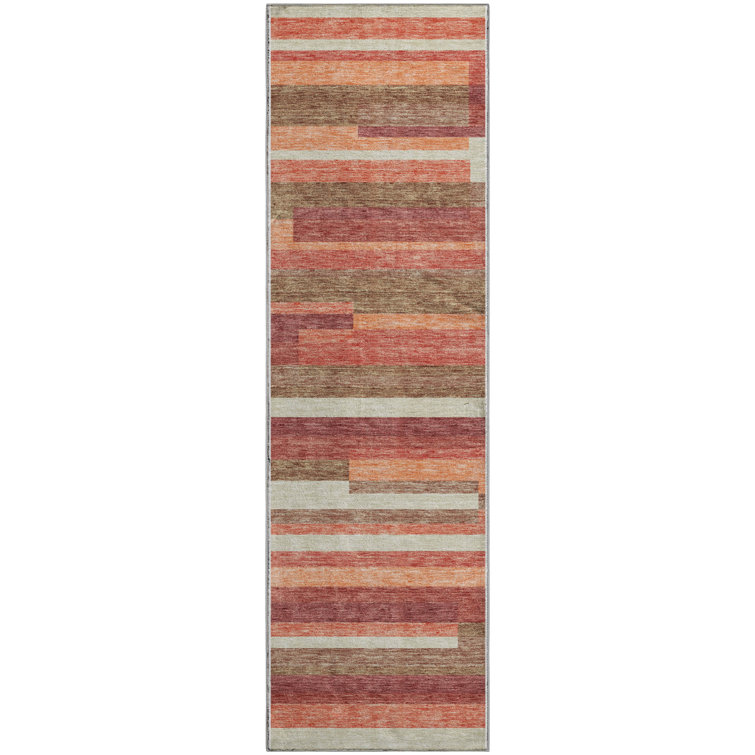 Premium Machine Washable Prisco Coral Rug