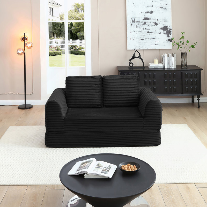Canapé-lit convertible 2 en 1 pliable avec fonction escamotable et conception modulaire pour les espaces de vie modernes.