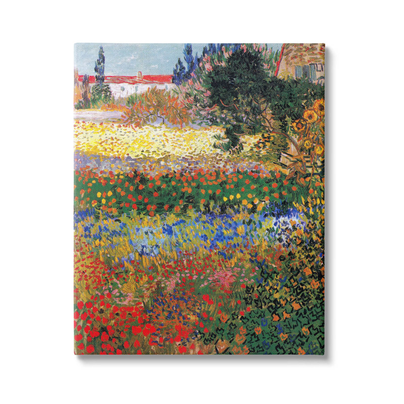 «Flower Garden Van Gogh Vivid», peinture sur toile par One1000paintings, L 16 po x H 20 po