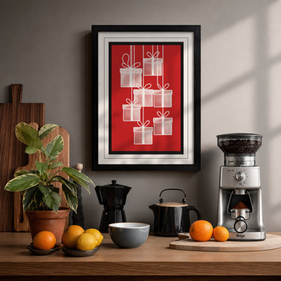 Festive Gift Arrangement Modern - Framed Print