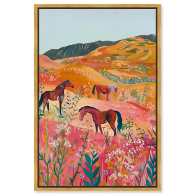 «Horses Beautiful Pasture I», reproduction d'art sur toile par Art Remedy