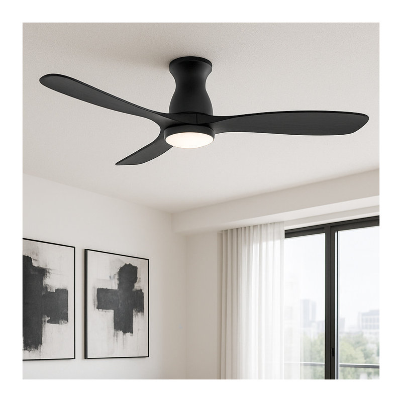 Ventilateur intelligent DEL intégré Swell Flush, Noir