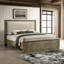 Lit plateforme rustique en bois, format queen