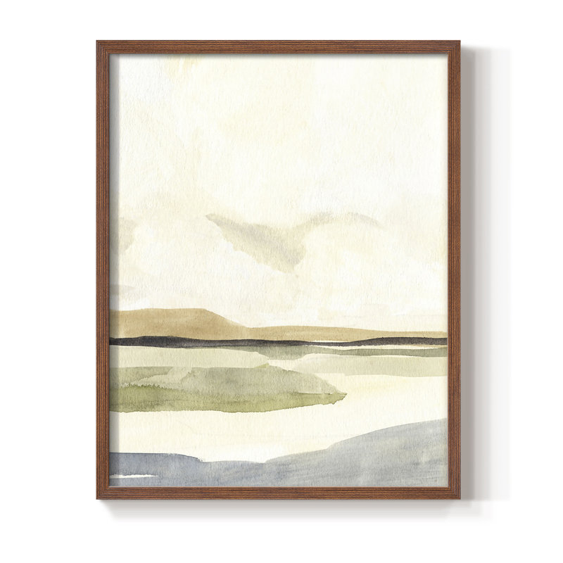 Slate Movement IV Framed Print - Solid Wood, 10" H x 8" W, Brown Single Picture Framed