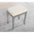 Silver Wooden Vanity Make Up Table And Seat - Ample Storage For Beauty Essentials Stool In & Spacious-1714200415