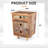 Reclaimed Wood Nightstand with 3 Drawers, Fully Assembled Rustic Side Table