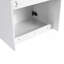 Meuble-lavabo mural de 61 cm (24 po) en contreplaqué blanc lustré avec portes à accents en verre gris (lavabo non inclus)