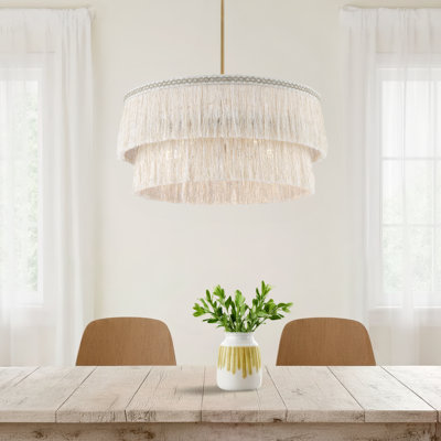 Aretha 5-Light Pendant In Natural Brass