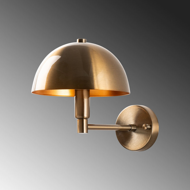 Gold Wall Lamp with Metal Body, 7.9 x 11.4 x 9.4 inches | E14 Socket, Max 40W | Elegant Design, Perfect for Living Room or Bedroom | IP20 Rated, Not Included Bulb | Stylish Home Lighting Fixture