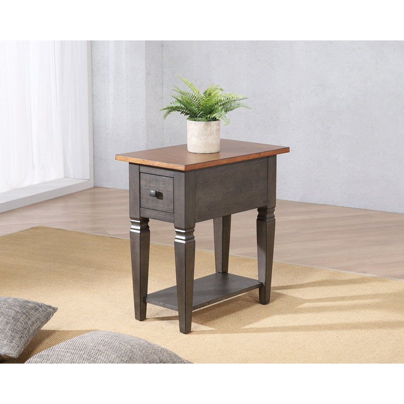 Dakota End Table with Storage, 25" H x 14" W x 24" D