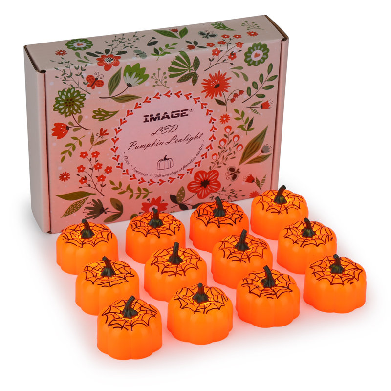 Ensemble de 12 bougies chauffe-plat Halloween