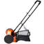 Tondeuse à gazon 14 pouces à 5 lames avec ramasse-herbe, couleur orange-126692737-126692741