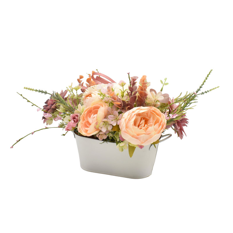 20 cm H Artificial Mixed Assortment in Pot