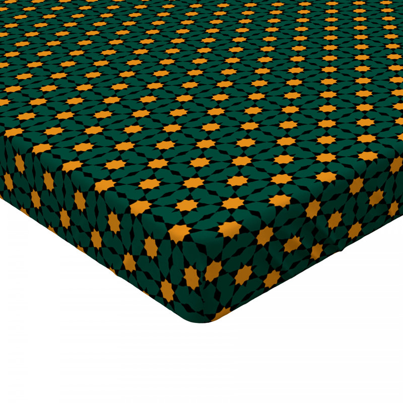 Microfiber Geometric Fitted Sheet, Twin XL Fitted Sheet