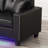 Sorrento 74"W PVC Reversible Sectional Sofa Chaise With LED, USB Port, Nailhead Trim, Throw Pillows, Tufted Cushion
