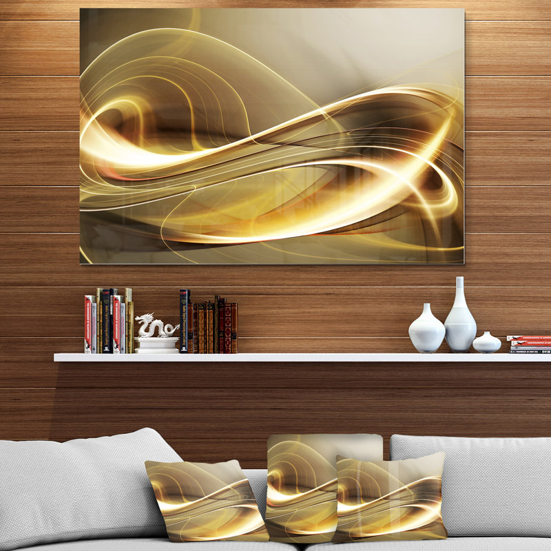 Corwin Abstract Elegant Modern Sofa - impression d'art graphique, Métal métal, H 34 po x l 44 po x P 1,5 po