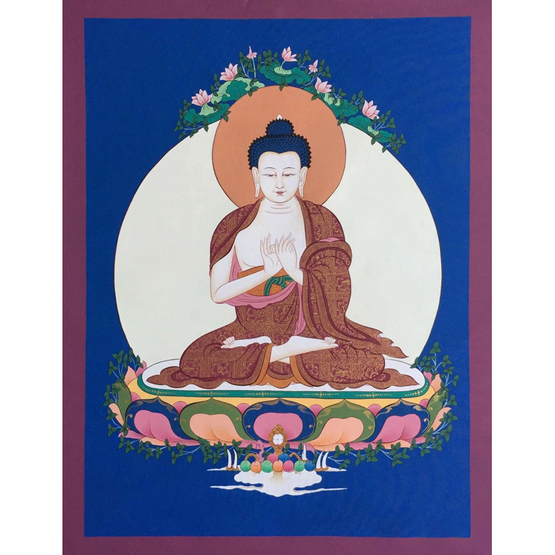 Bouddha Vairocana Thangka (Thangka sans brocart)