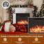 43" Electric Fireplace with Mantel, Freestanding TV Stand with Fireplace Heater