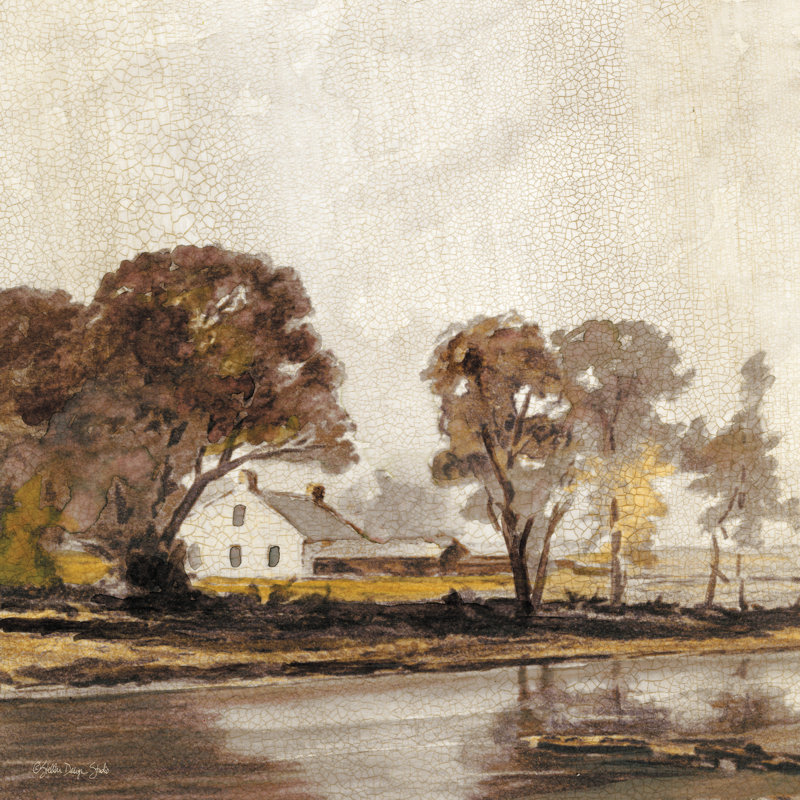 Paysage traditionnel 1 2886463, H 12 po x l 12 po, No, Toile tendue