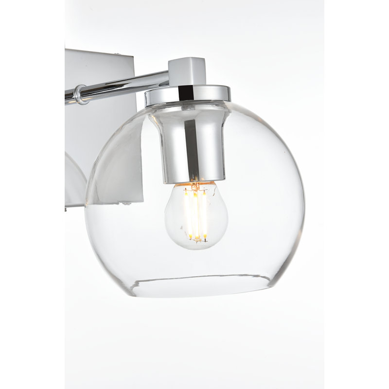 Patrece Dimmable Vanity Light, 7" H x 34" W x 34" D, Chrome, 4 Lights
