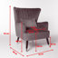 Upholstered Wingback Chair With Footstool-1815216775