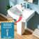 22" W x 17" D Pedestal Bathroom Sink Rectangular Vitreous China with Single Faucet Hole and Overflow