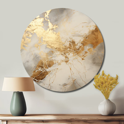 Marguerite - Abstract Round Metal Wall Art
