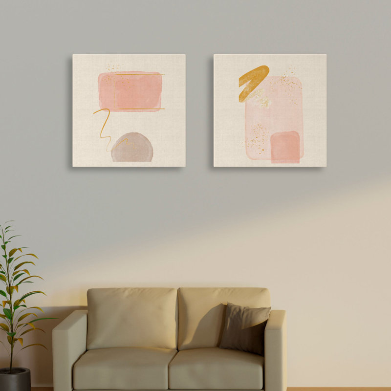 Superbes peintures décoratives sur toile (2 pièces) de 19,7 po x 19,7 po chacune | 100% toile avec cadres 100% bois | Parfait pour le décor du salon et de la chambre à coucher, ajoute élégance et style à tout espace