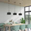 Luminaire suspendu noir 1 lumière Adabella