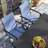 6-Person Rectangular Patio Dining Set With 360° Swivel PVC-coated polyester Chairs-940152566