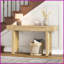Table basse en rotin de bois naturel avec rangement, peu encombrante pour le salon et amp; Hall d'entrée, assemblage facile en 20 minutes-168637340