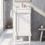 Meuble-lavabo de 18 po de style français avec lavabo en céramique, charnières à fermeture douce et tablette de rangement réglable pour les petites salles de bain-2140805774-2141138987