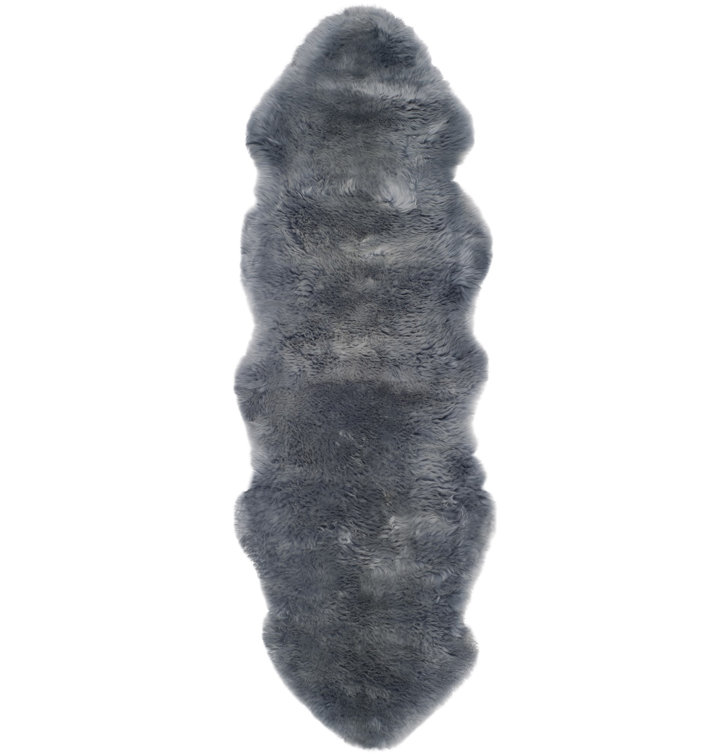 Solid Colour Sheepskin Area Rug
