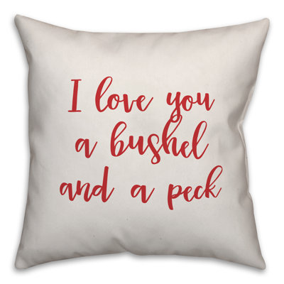  Coussin décoratif «I Love You A Bushel and A Peck»