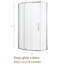 Cabine de douche semi-rigide en verre trempé de 34 1/8 po x 72 po avec finition en verre trempé de 72 po-120954869