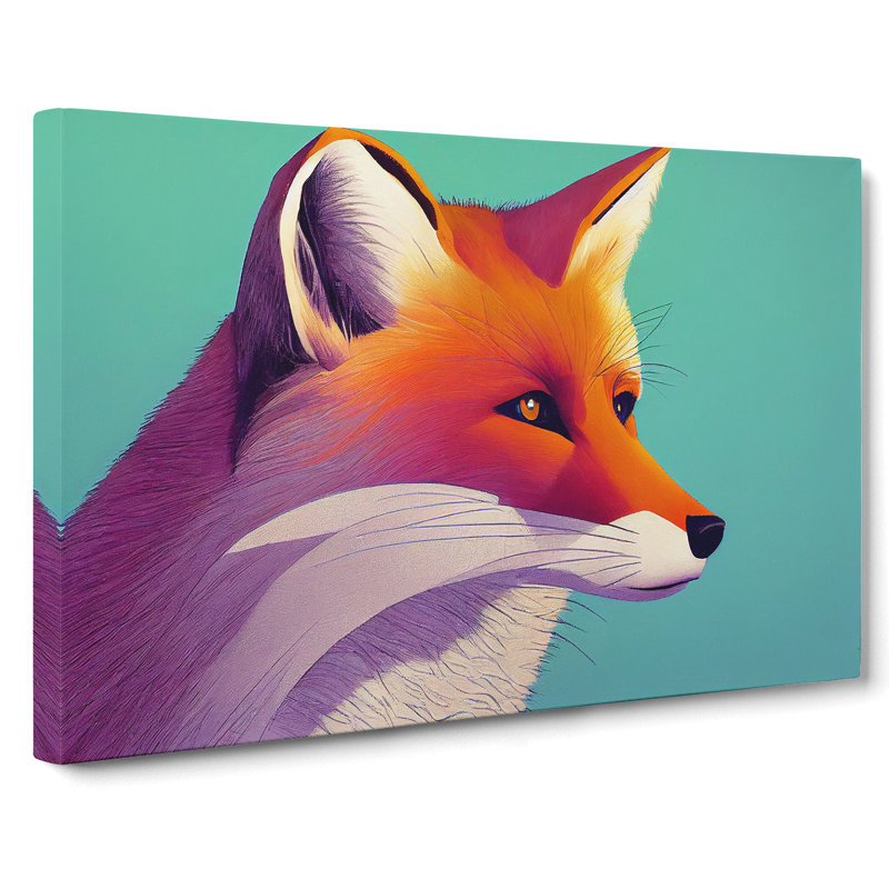 XXX-H1022-WF-7285X Radiant Fox - Wrapped Canvas Painting, 50cm H x 76cm W x 3cm D