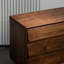 Commode d'appoint style rétro en noyer noir