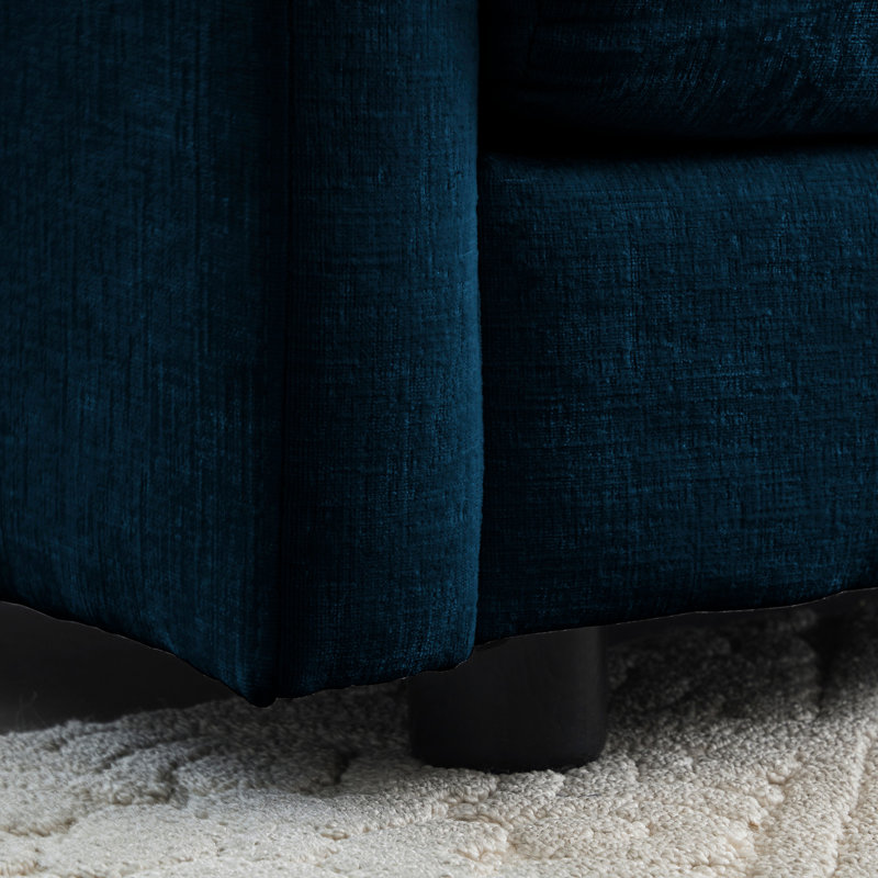 Chenille modulaire avec réversible en bleu - Mousse de détente modulaire de luxe et