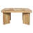 Elainea 32 Inch Coffee Table, Handcrafted Natural Acacia Wood, Square Top With Diagonal Wide Panel Legs