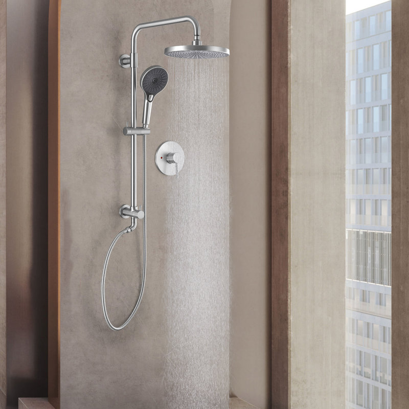 Robinet de douche mural mural avec valve anti-brûlure à pression équilibrée