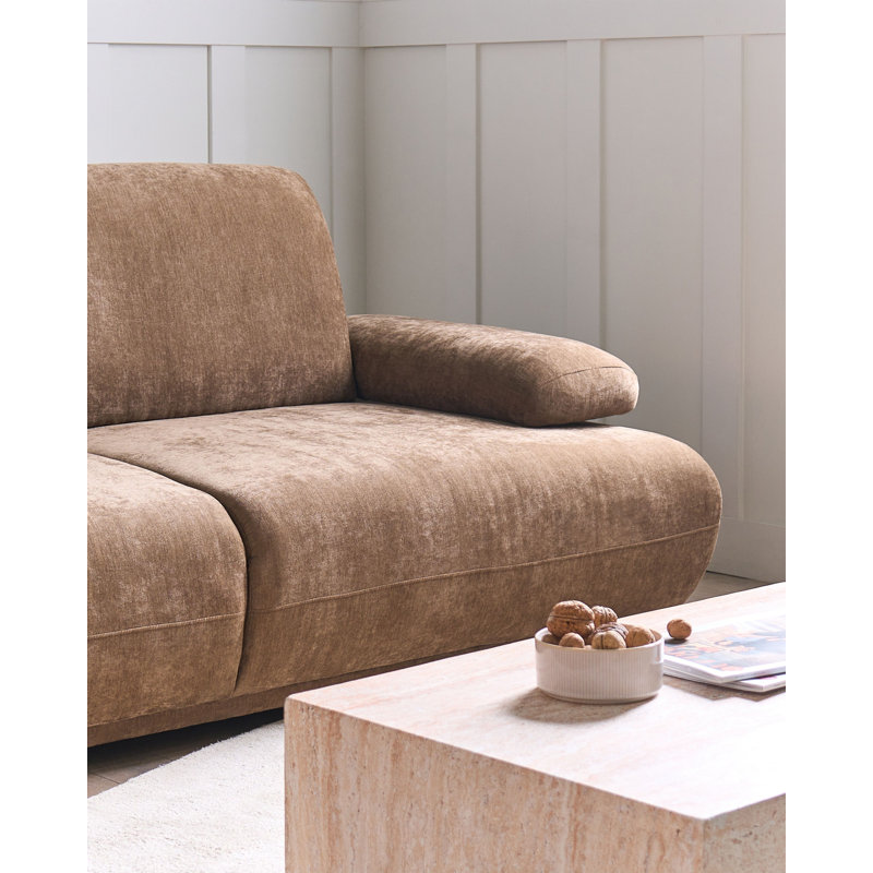 Chantil 3 Seater Fabric Sofa, Brown