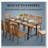Industrial Rustic Wood Grain Steel Leg Dining Table-548704111