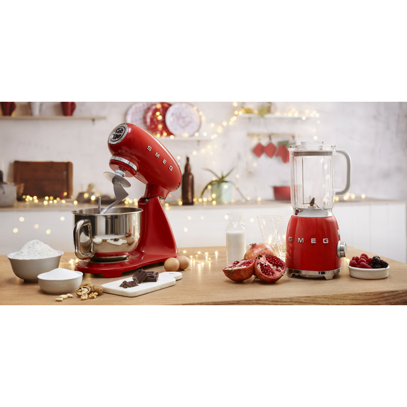 SMEG 50's Retro Style Aesthetic Stand Mixer single color, Red